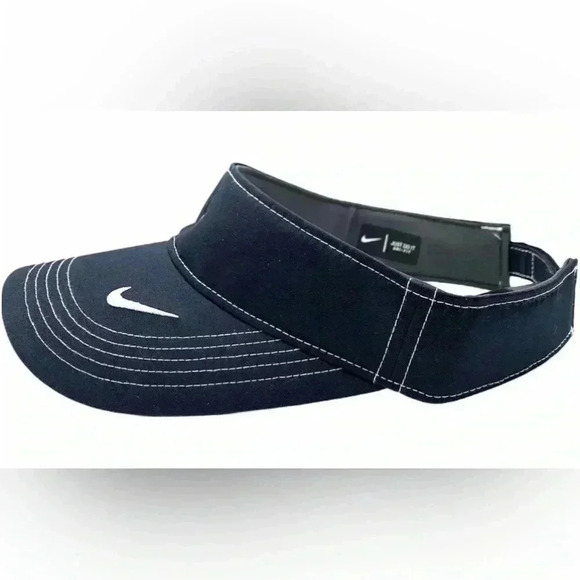 Disney Parks Nike Swoosh Mickey Golf Visor Dri-Fit Navy Adjustable Exclusive NWO - Picture 2 of 7